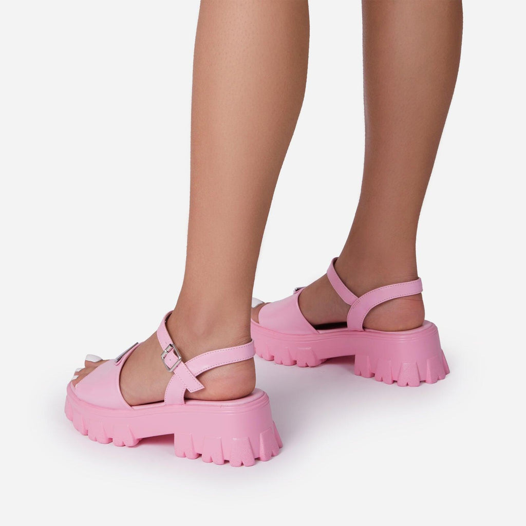 Women’s Platform Buckle Sandals Casual Open Toe Ankle Strap Shoes