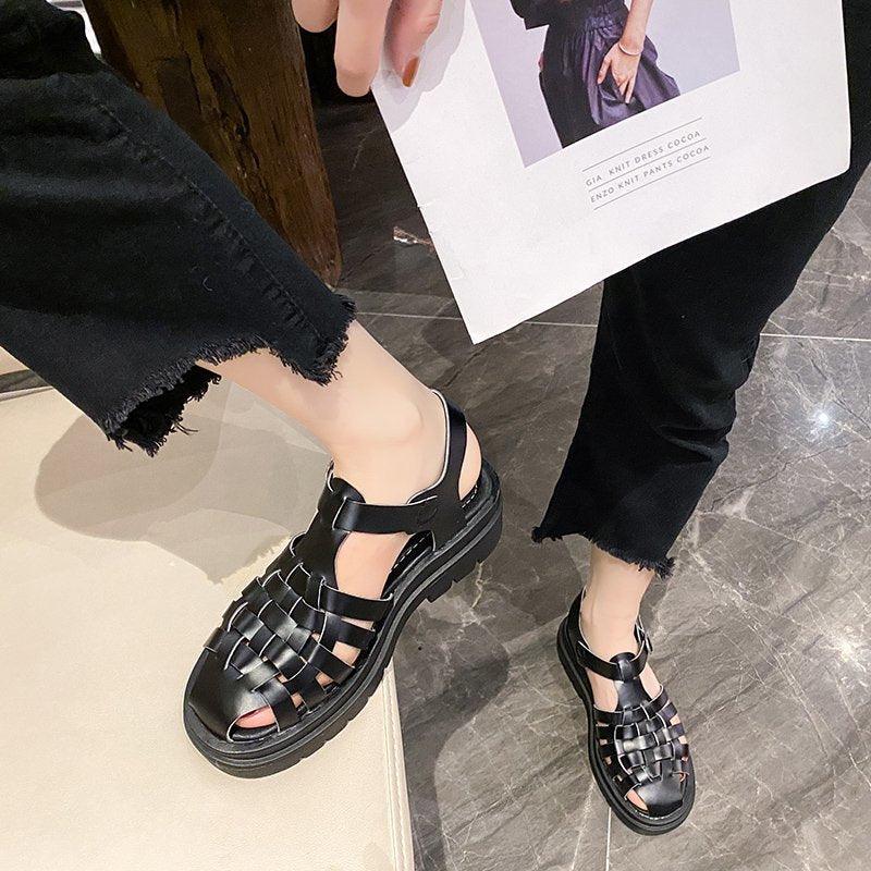 Women’s Platform Buckle Sandals Casual Open Toe Ankle Strap Shoes
