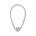 Platinum silver flexible spiral headband with no-slip rubber stopper
