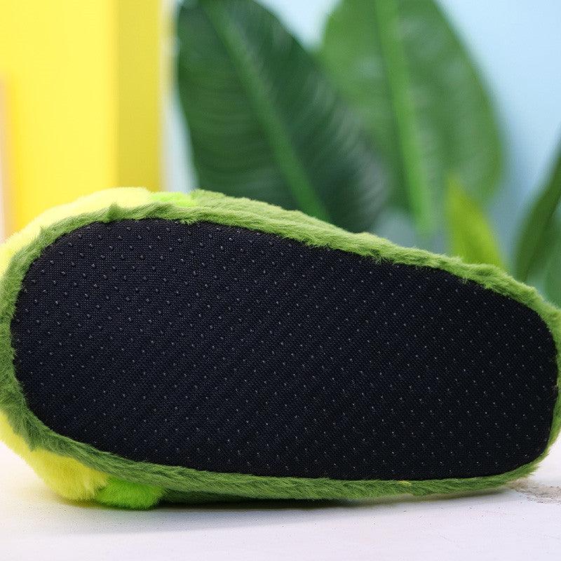 Cute Avocado Plush Slippers Warm Indoor Fuzzy House Shoes