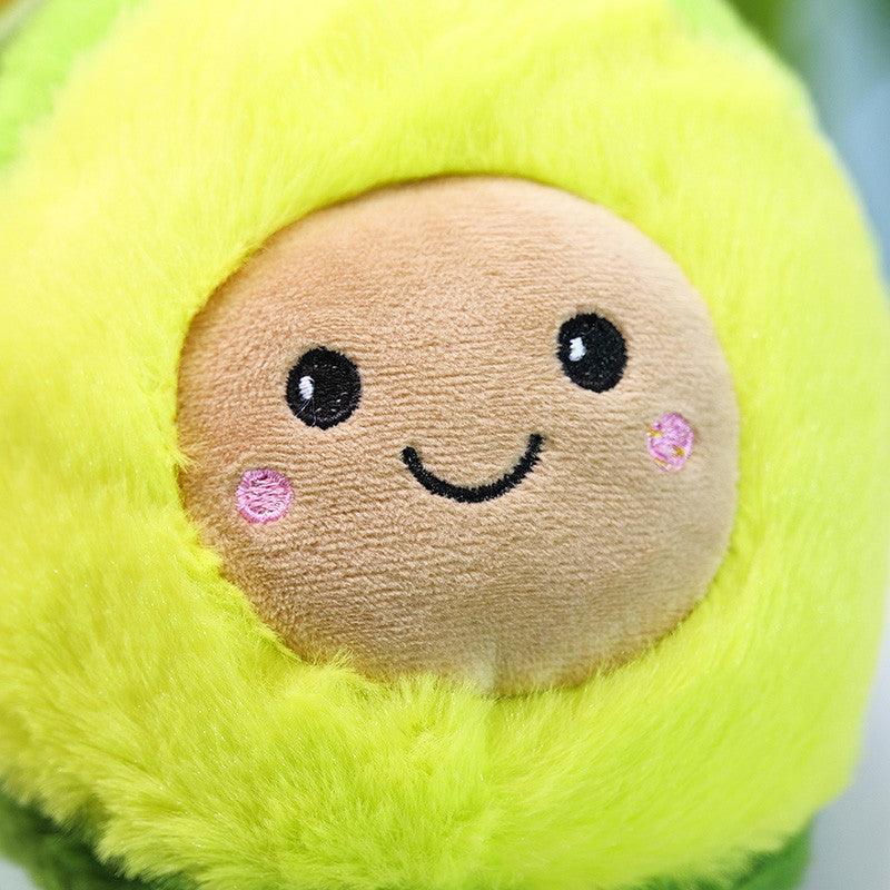 Cute Avocado Plush Slippers Warm Indoor Fuzzy House Shoes