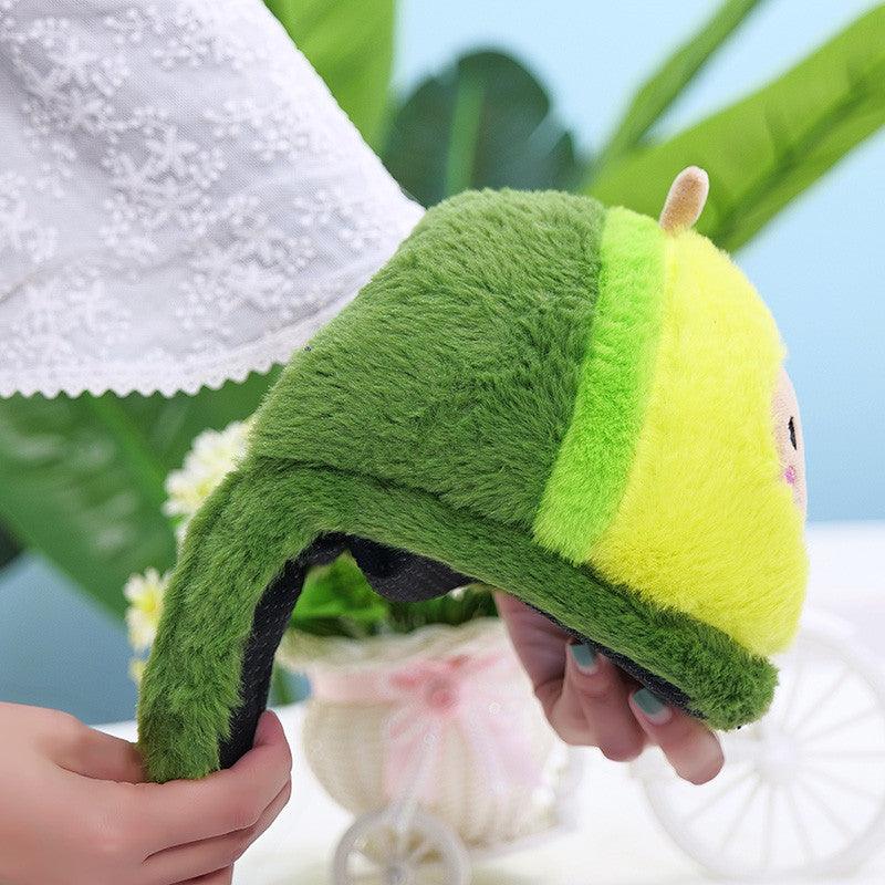 Cute Avocado Plush Slippers Warm Indoor Fuzzy House Shoes