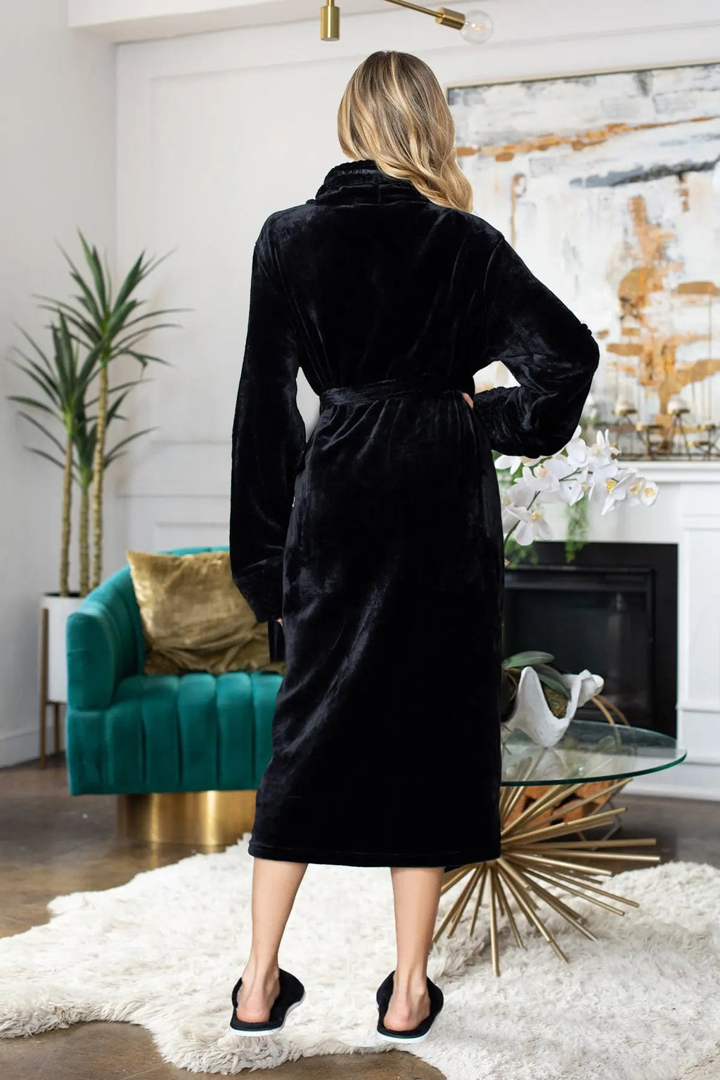Women's Ultra Soft Plush Bathrobe - Cozy Loungewear Spa Robe - Image 22