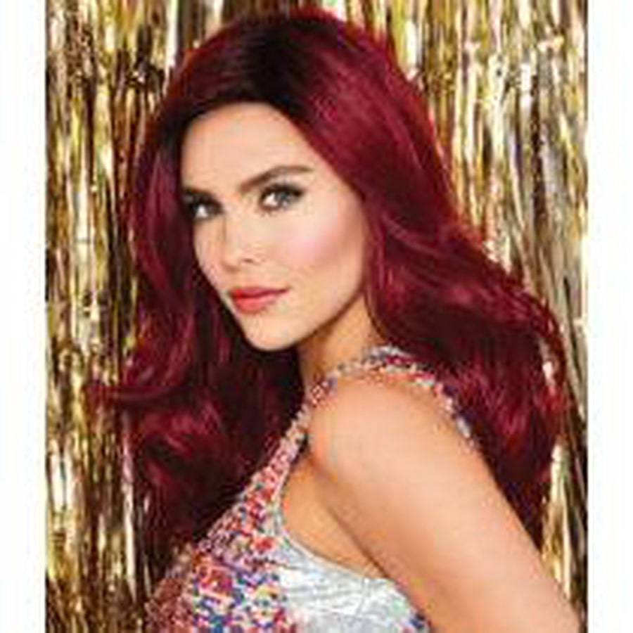 Poise & Berry Fantasy Wig - Glamorous Burgundy Synthetic Hair