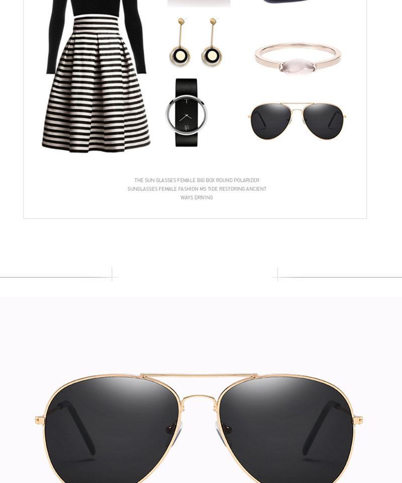 Polarized Mirror Sunglasses with Elastic Metal Temples