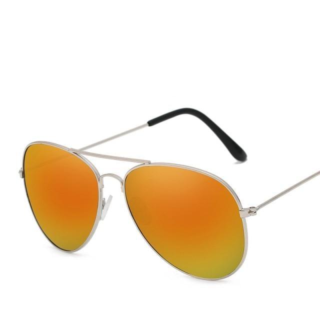 Polarized Mirror Sunglasses with Elastic Metal Temples