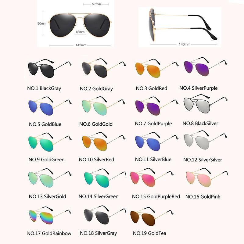 Polarized Mirror Sunglasses with Elastic Metal Temples