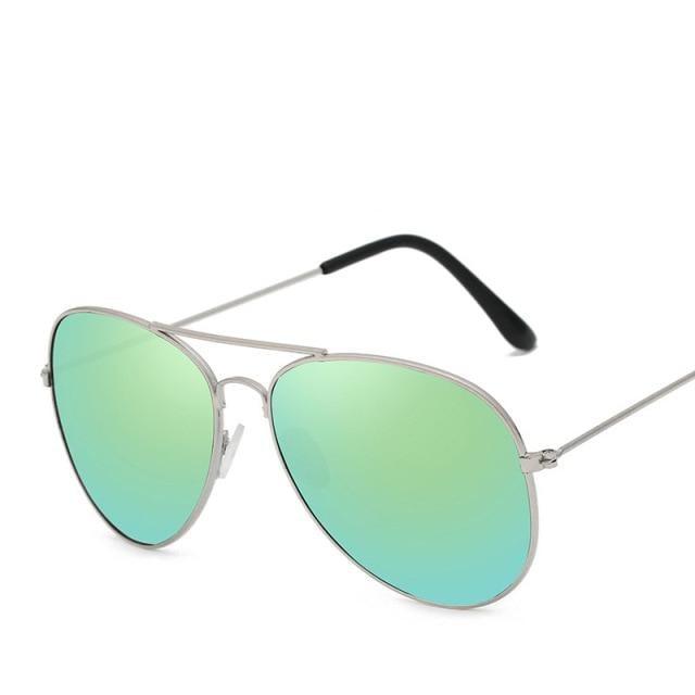 Polarized Mirror Sunglasses with Elastic Metal Temples