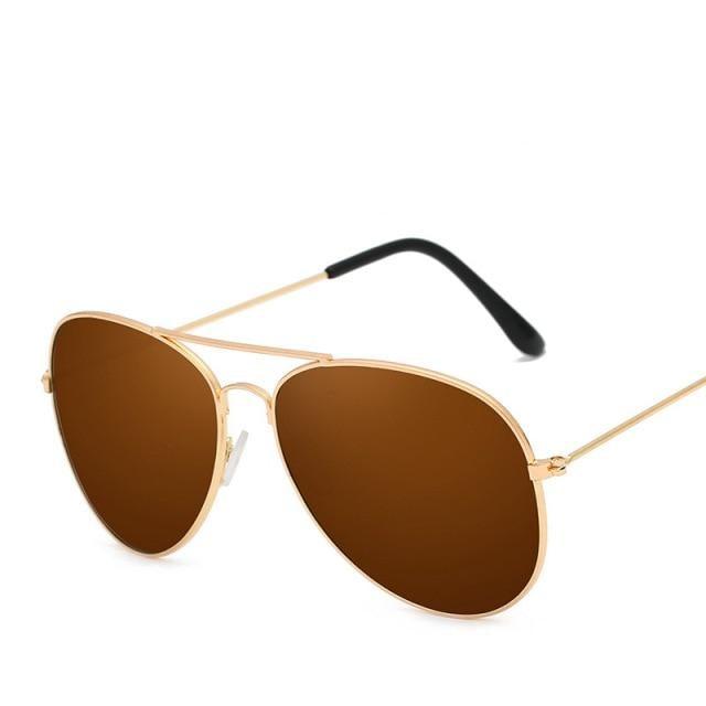 Polarized Mirror Sunglasses with Elastic Metal Temples