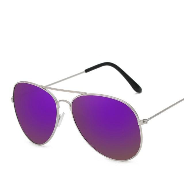 Polarized Mirror Sunglasses with Elastic Metal Temples