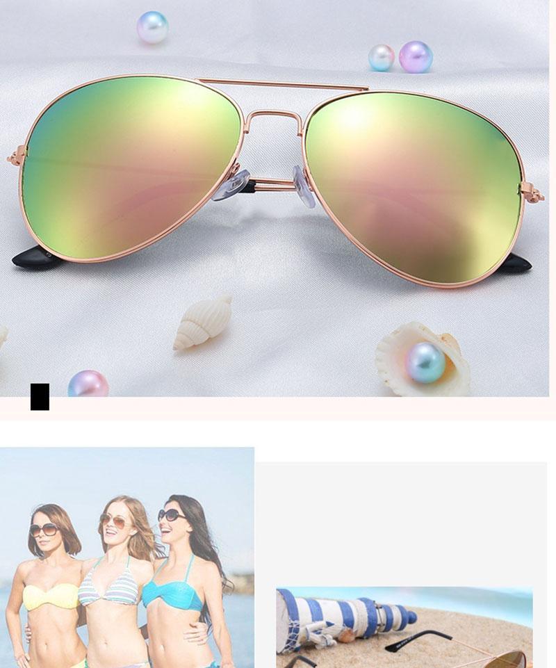 Polarized Mirror Sunglasses with Elastic Metal Temples