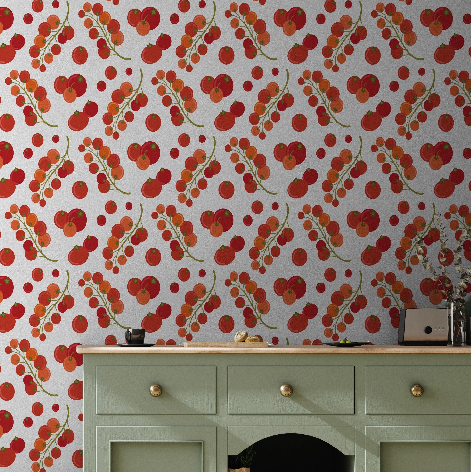 Pomodori Peel and Stick Removable Wallpaper by Danielle Chandler