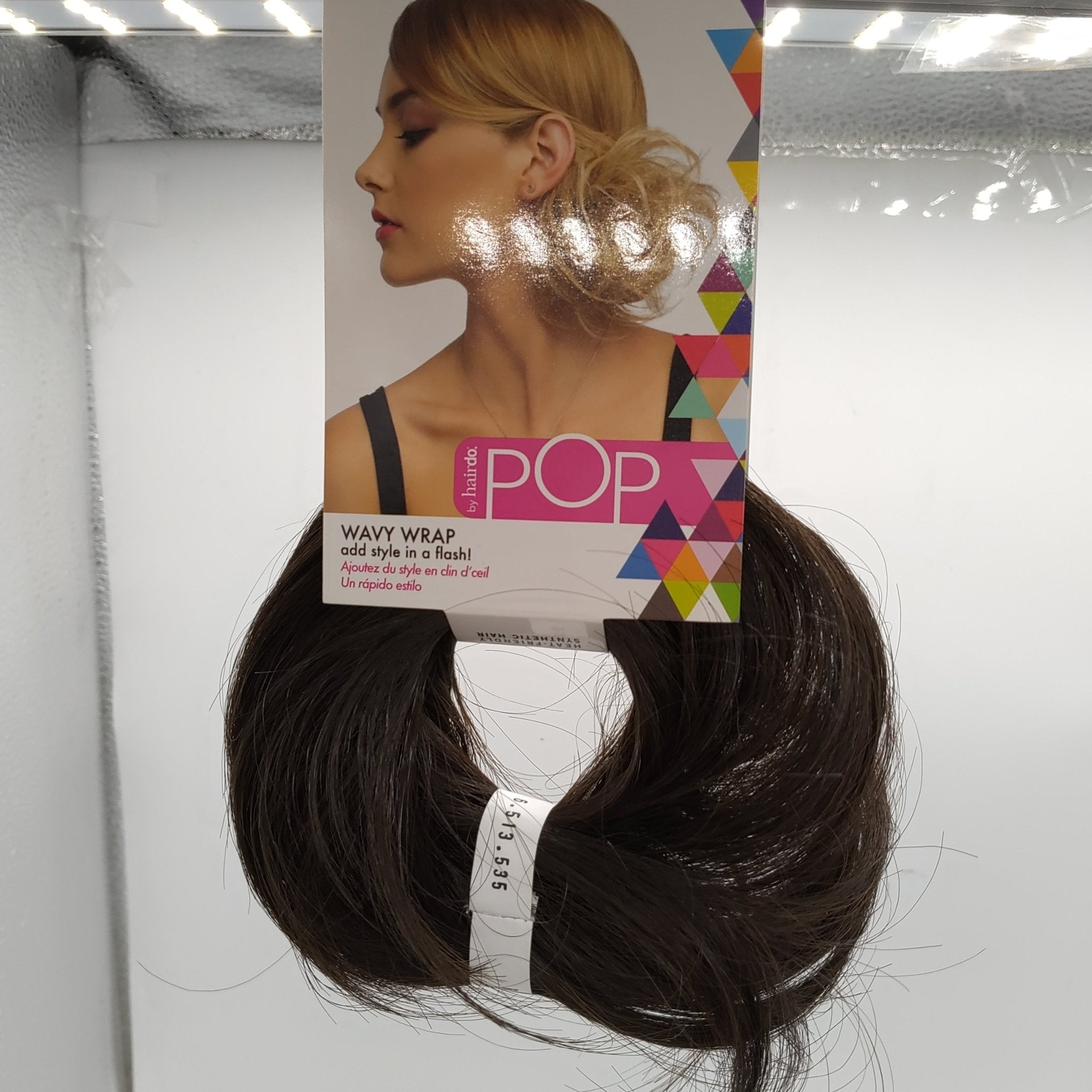 Hairdo Pop Wavy Wrap hair extension in R6 Dark Chocolate color