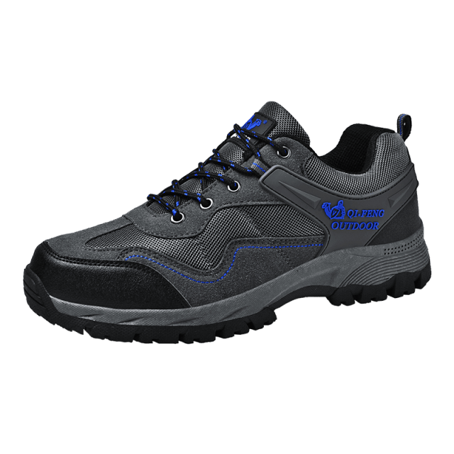 Men's Leather Hiking Shoes, Outdoor Casual Work Sneakers