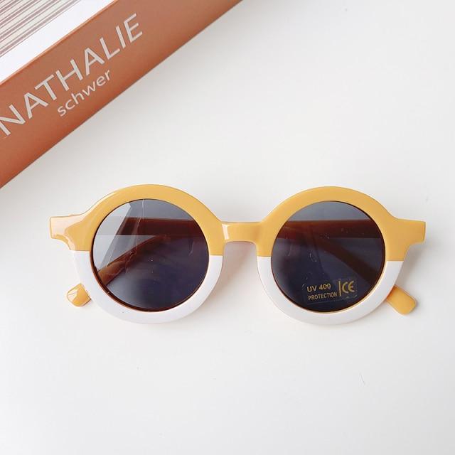 Leopard Print Cartoon Bear Kids Sunglasses with Carry Case