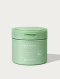 Mint green jar of MIZON Pore Fresh Peeling Toner Pads with white typography