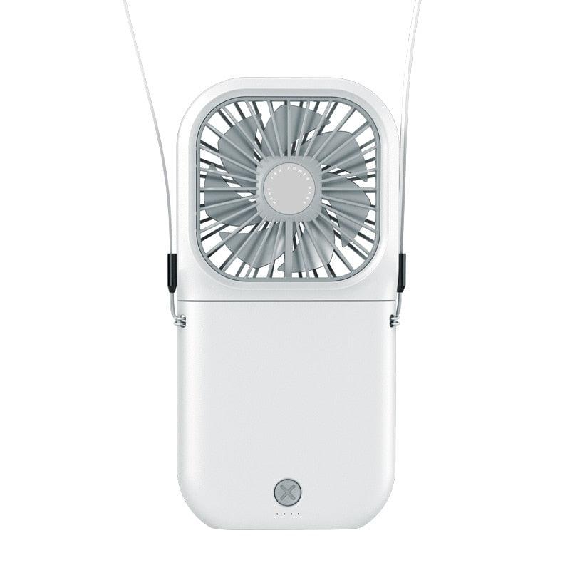 Portable Mini Hanging Neck Fan – Foldable USB Cooling Fan (3000mAh)