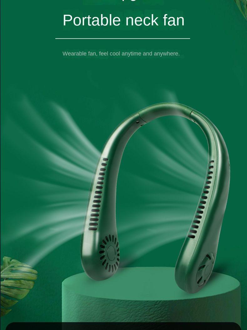 Portable 360° Bladeless Neck Fan, Rechargeable Personal Cooling Fan