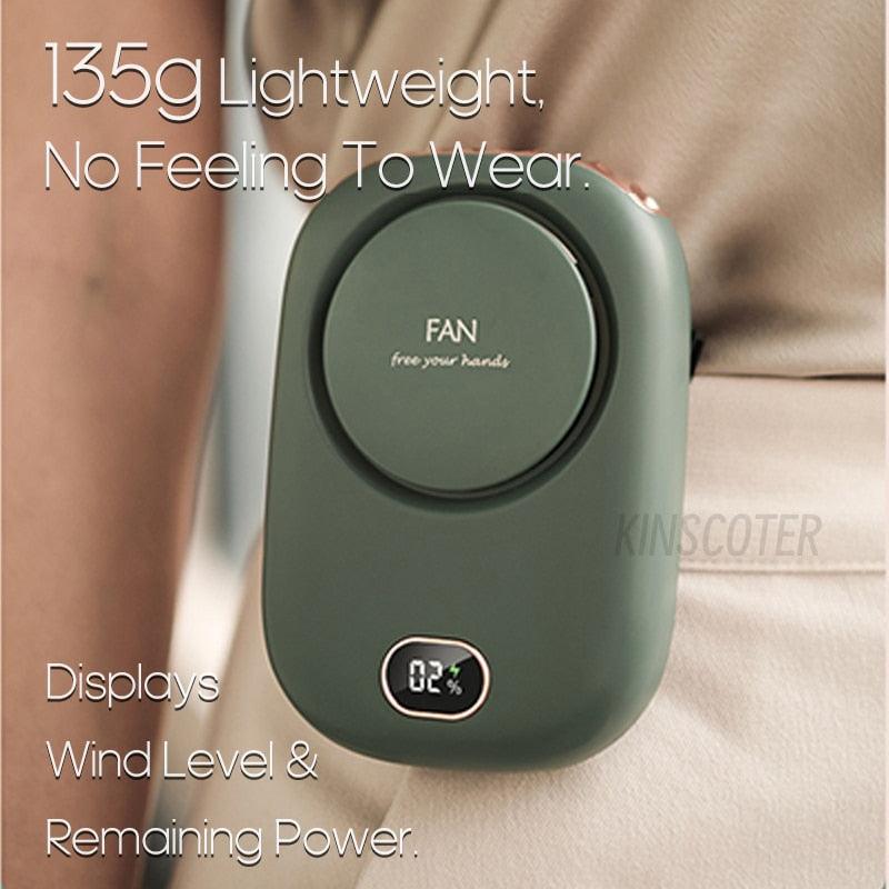 Hands-Free Bladeless Neck Fan - Portable USB Rechargeable Cooling Fan