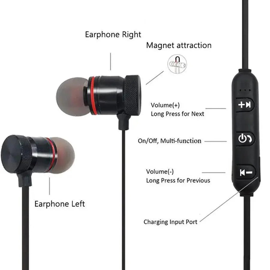 Wireless Bluetooth 5.0 Magnetic Sport Earphones for Gym & Running