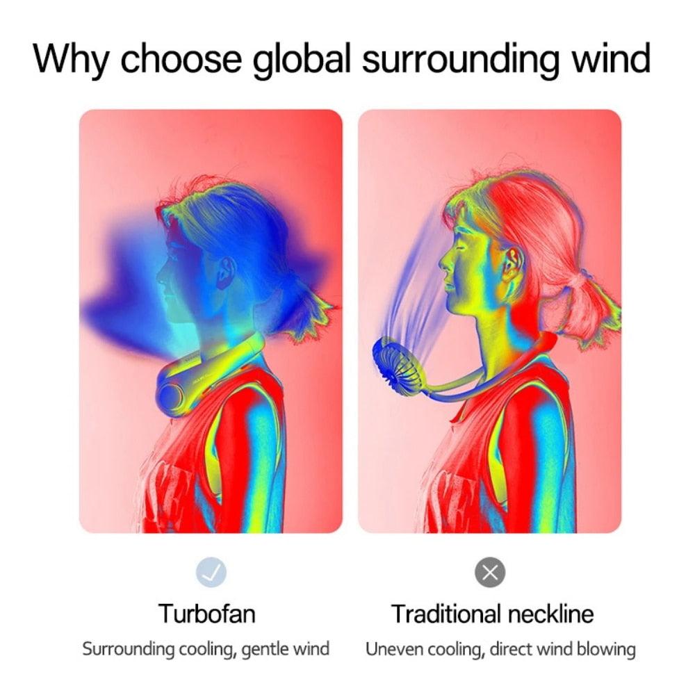 Bladeless USB Rechargeable Neck Fan - Wearable Tech-Wear Cooling