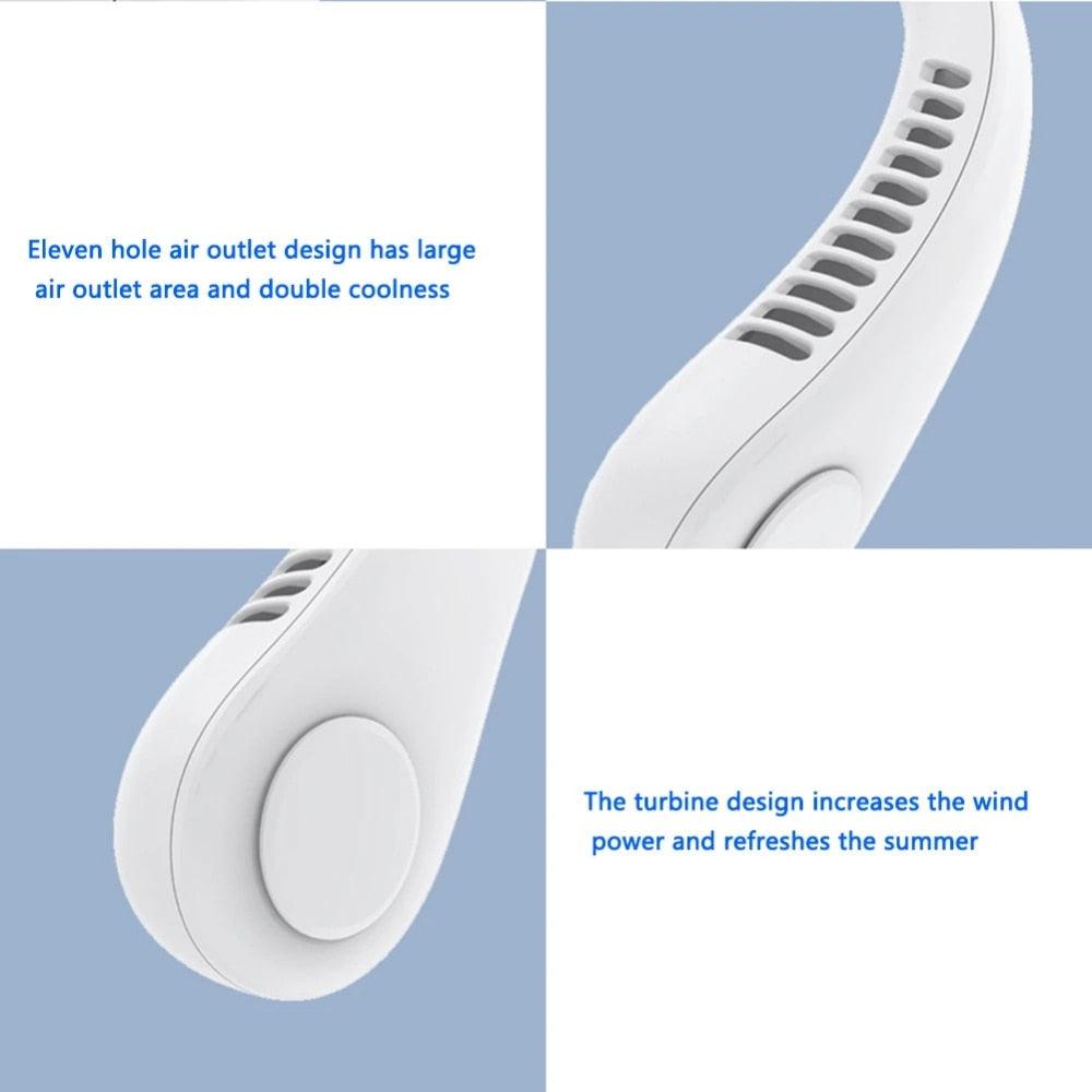 Bladeless USB Rechargeable Neck Fan - Wearable Tech-Wear Cooling