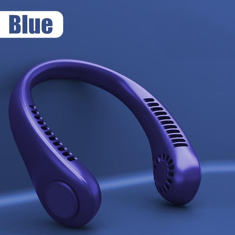 Rechargeable Bladeless Neck Fan with 3 Speeds - Minimalist Design