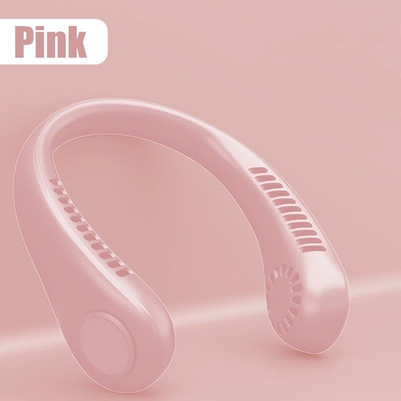 Rechargeable Bladeless Neck Fan with 3 Speeds - Minimalist Design