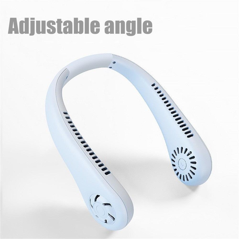 Rechargeable Bladeless Neck Fan with 3 Speeds - Minimalist Design