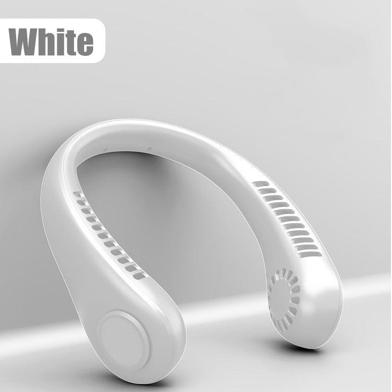 Rechargeable Bladeless Neck Fan with 3 Speeds - Minimalist Design