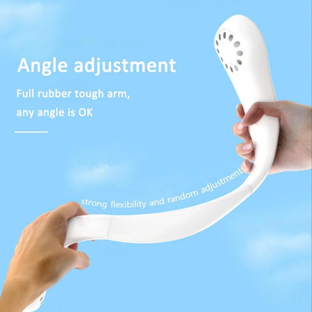 Rechargeable Bladeless Neck Fan with 3 Speeds - Minimalist Design