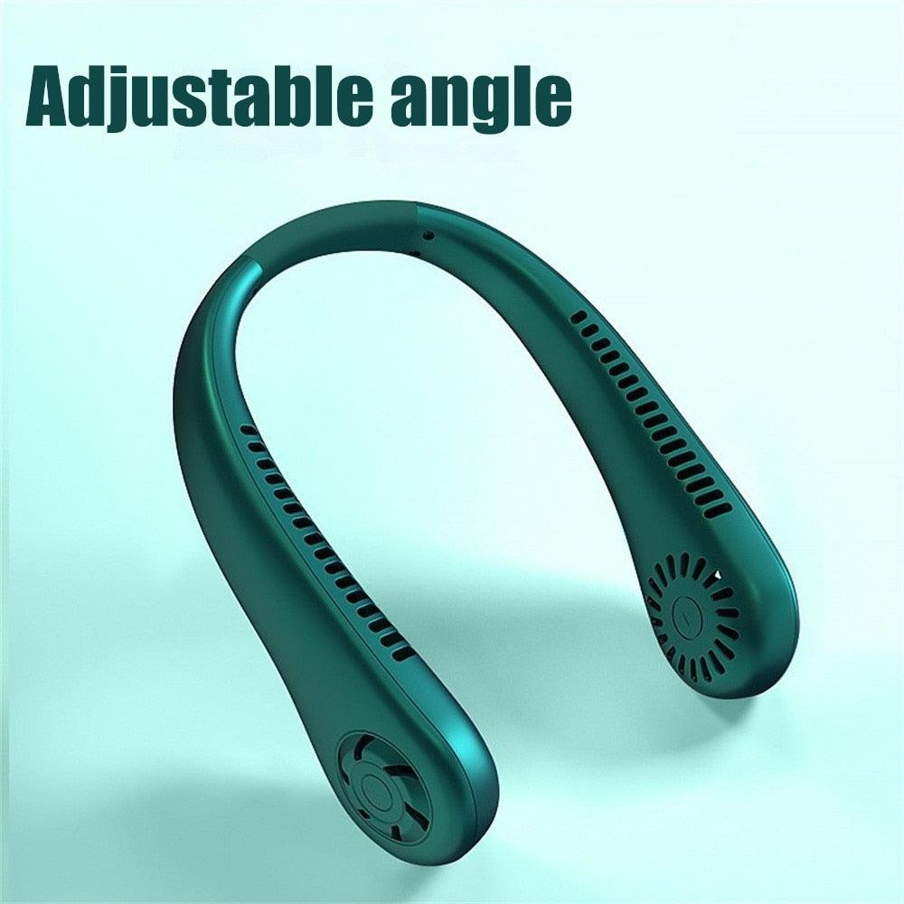 Rechargeable Bladeless Neck Fan with 3 Speeds - Minimalist Design