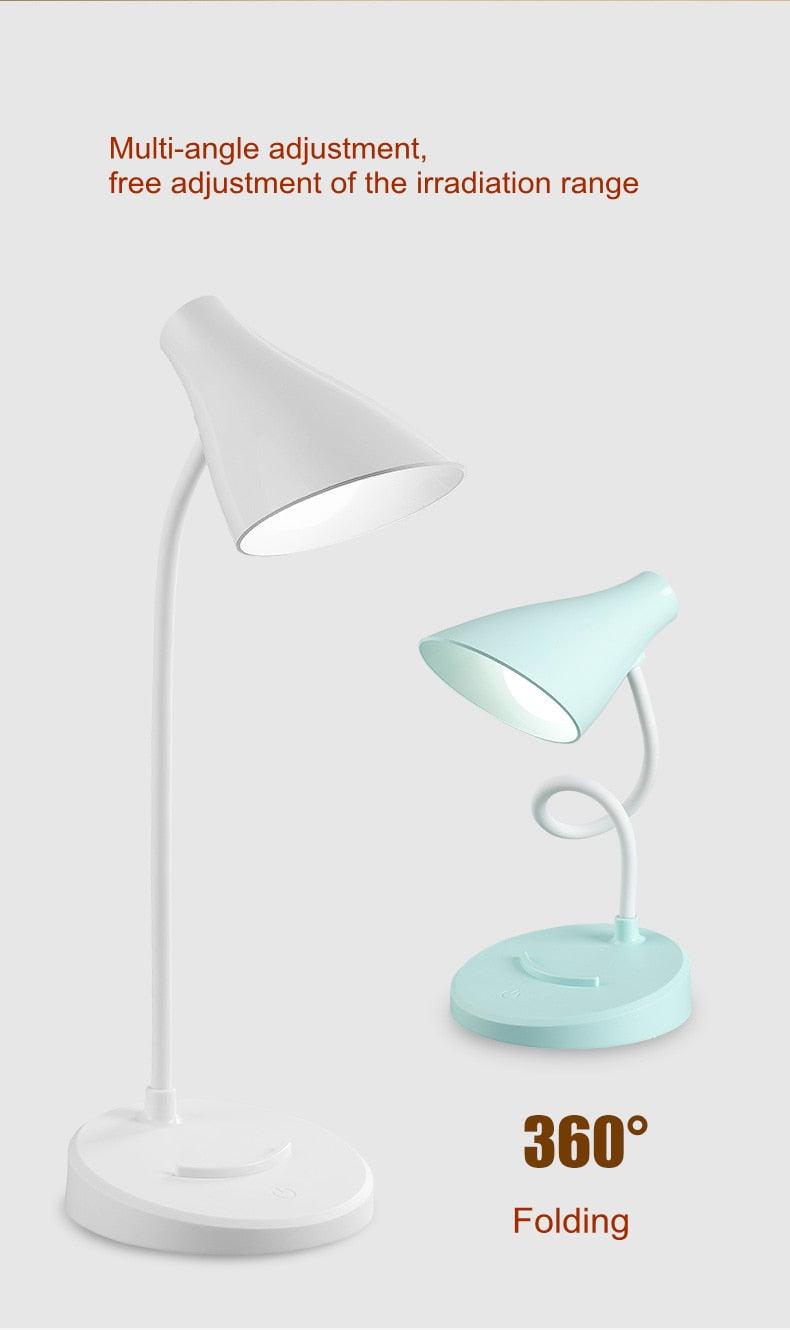 Portable Rechargeable LED Folding Desk Lamp - USB Powered Eye Care
