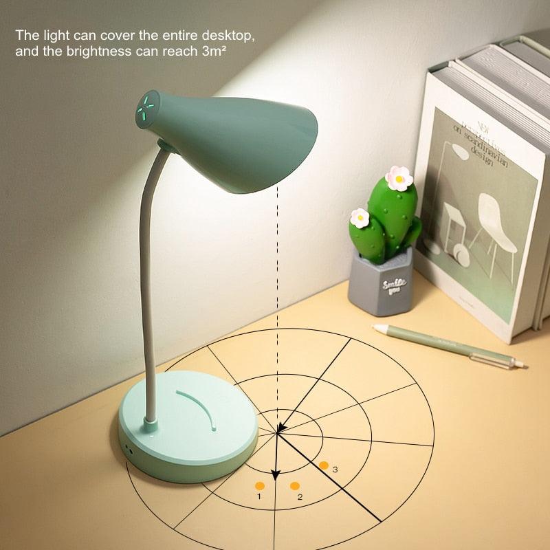 Portable Rechargeable LED Folding Desk Lamp - USB Powered Eye Care
