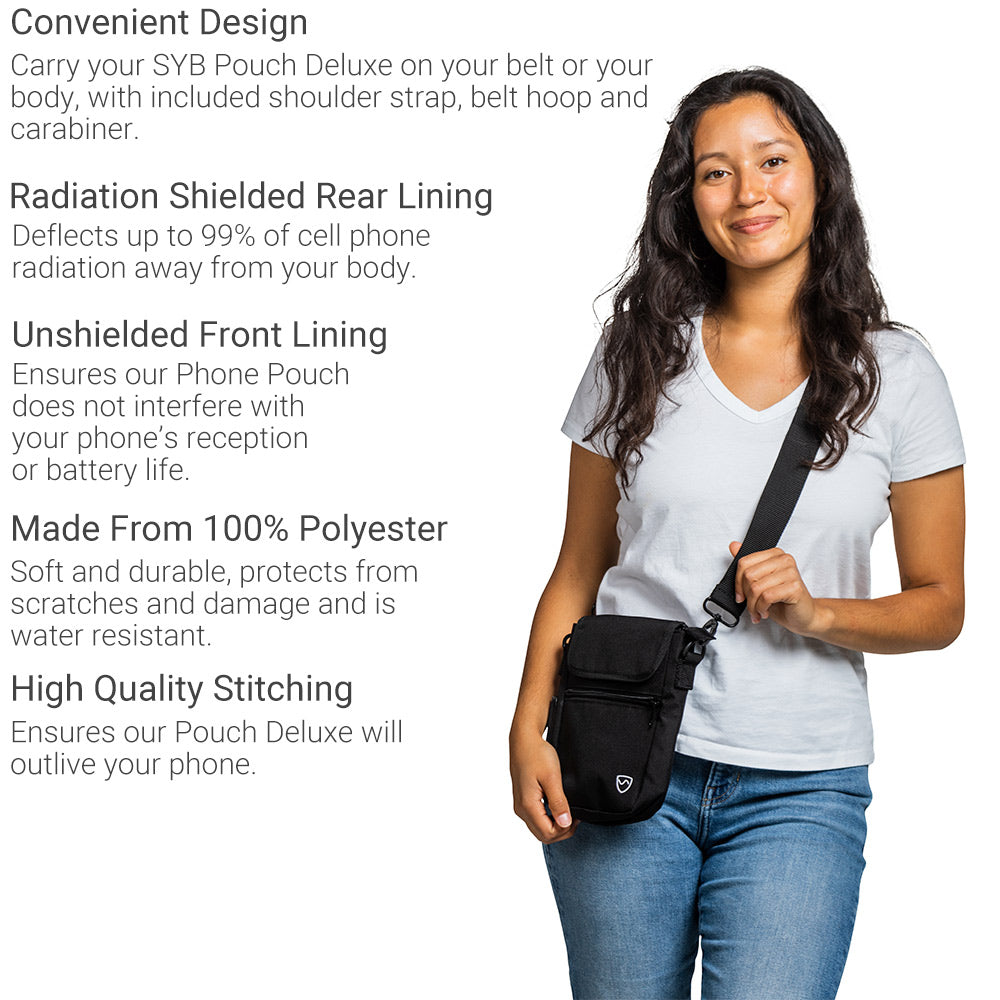 EMF Protection Phone Pouch with Removable Crossbody Strap - Image 3