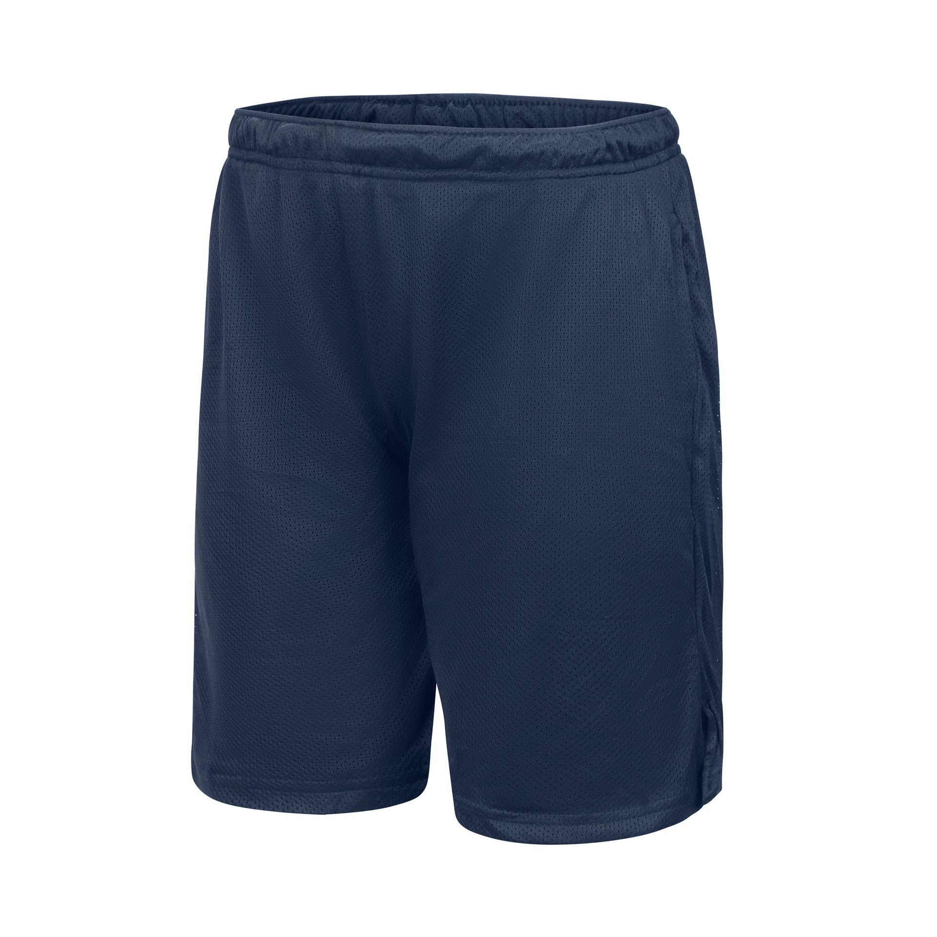 Youth breathable black mesh athletic shorts for sports and casual wear