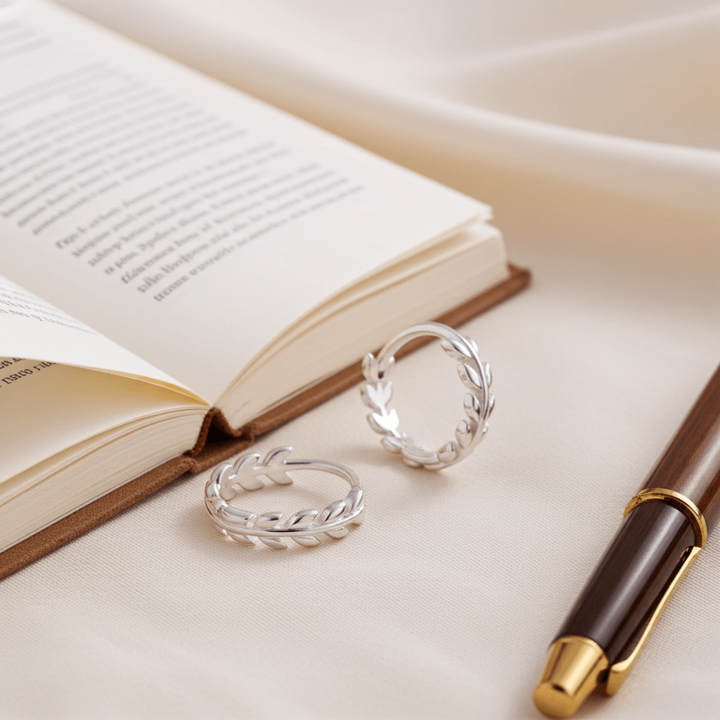 925 Sterling Silver Leaf Hoop Earrings - Hypoallergenic & Lightweight for Sensitive Skin