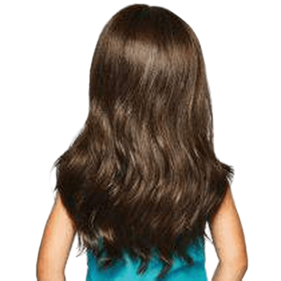 Kids Pretty in Layers Wavy Wig in Dark Brown - Playful Style