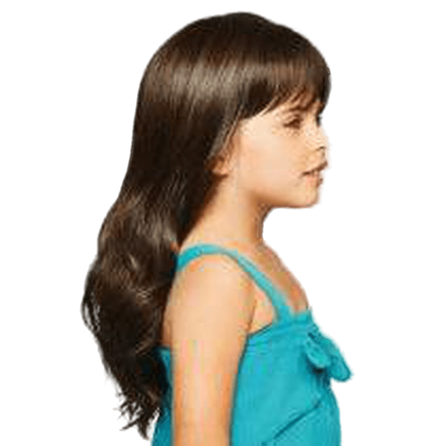 Kids Pretty in Layers Wavy Wig in Dark Brown - Playful Style