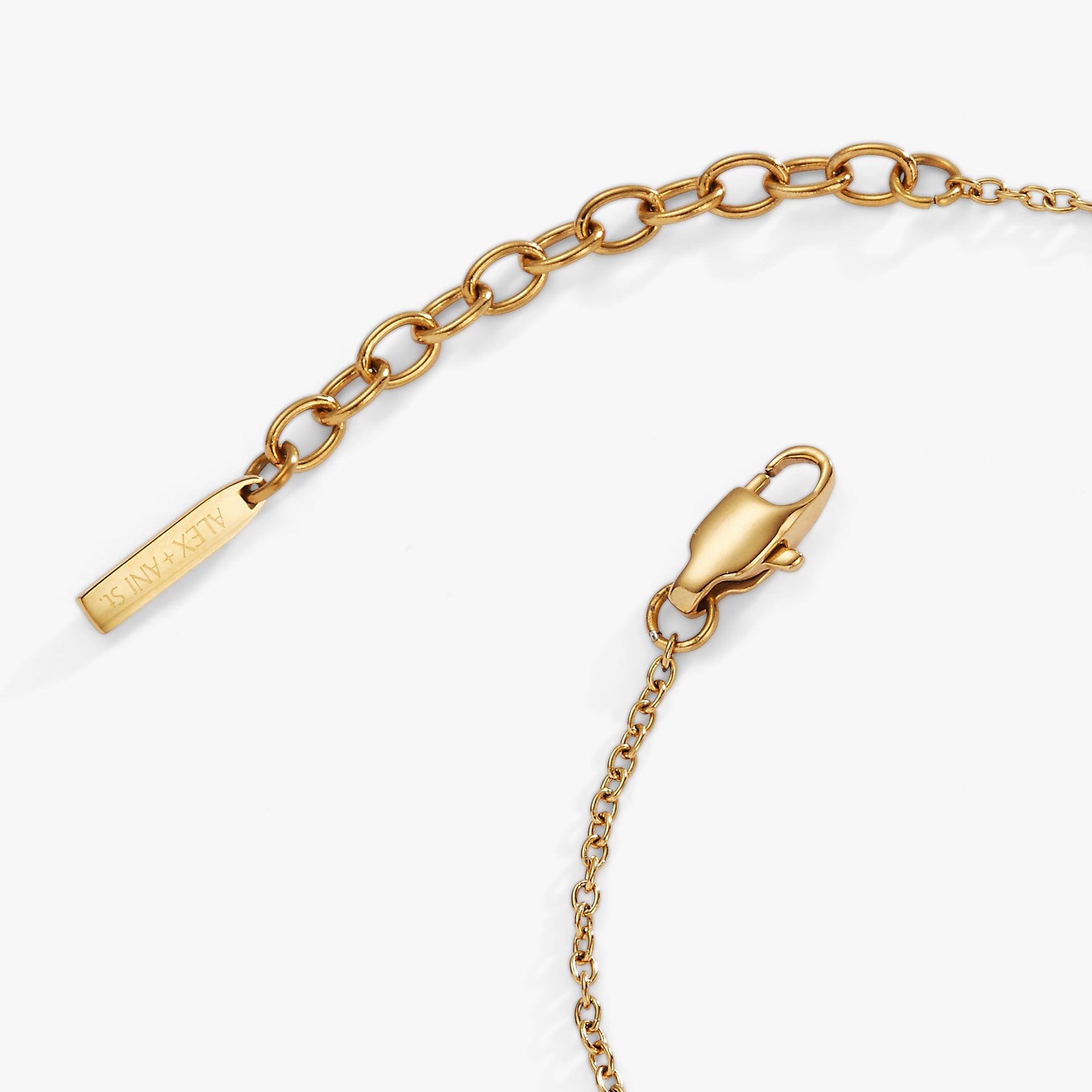 Princess Cut Crystal Charm Bracelet in Gold-Tone