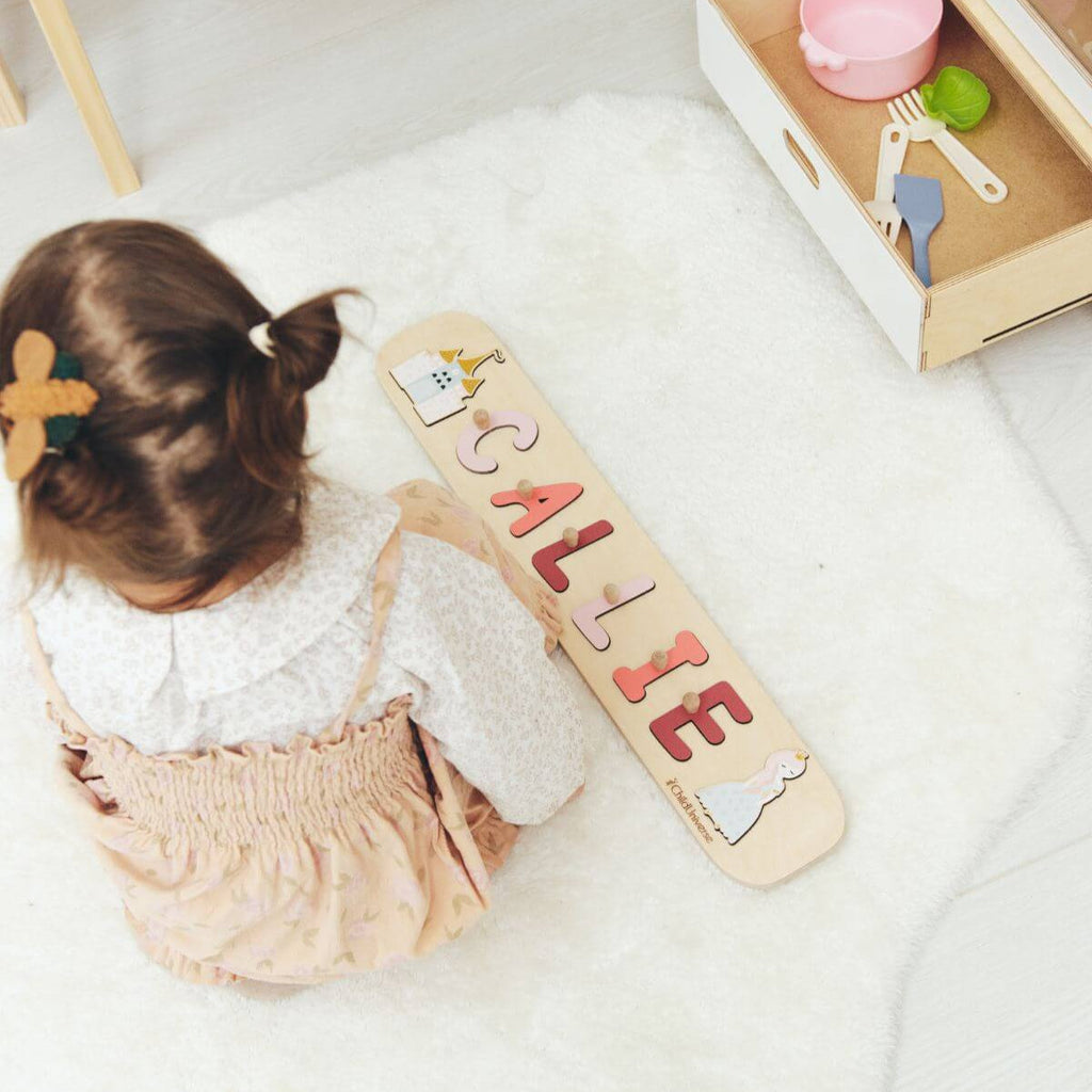 Personalized Princess Name Puzzle - Educational Wooden Name Toy