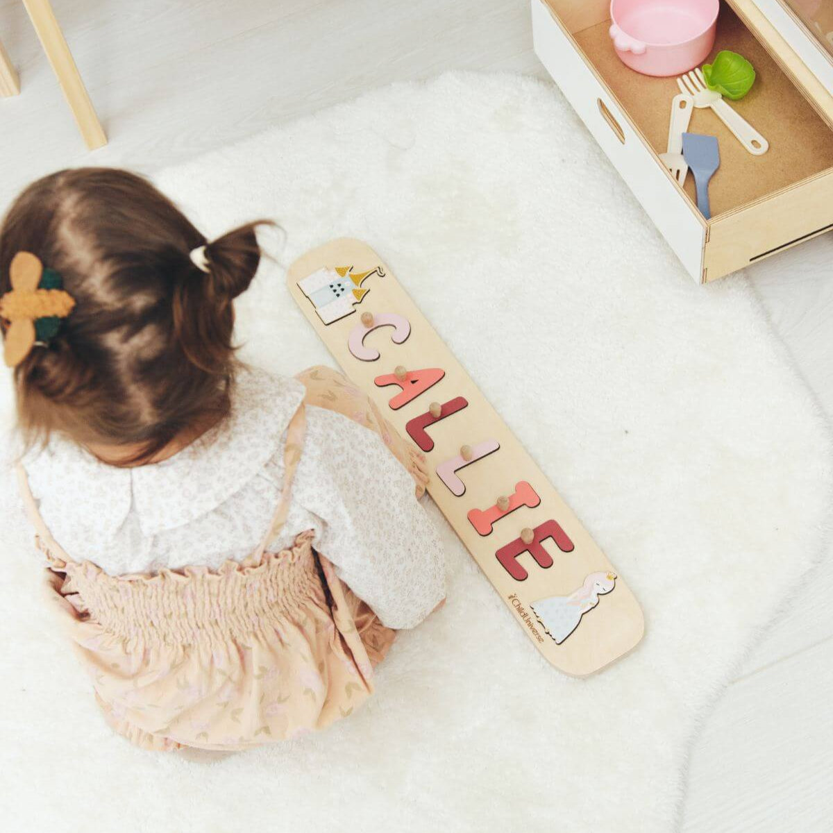 Personalized Princess Name Puzzle - Educational Wooden Name Toy
