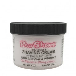 8oz jar of Pro Shave Cream with Vitamin E and Lanolin