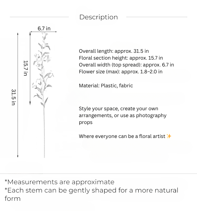 Airy Bellflower Stem – 31.5"