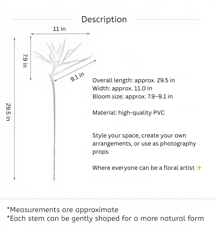 Bird of Paradise Stem – 29.5"