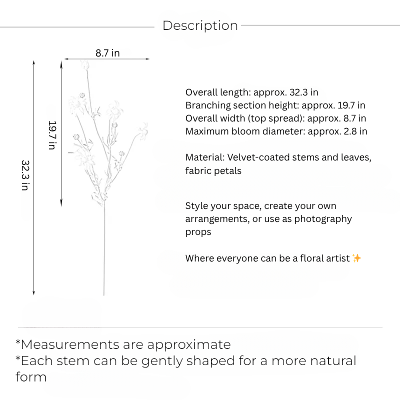 Blush Flannel Flower Spray – 32.3"
