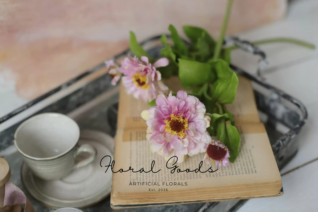 Blush Zinnia Spray – 29.1"