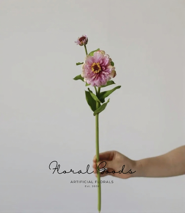 Blush Zinnia Spray – 29.1"