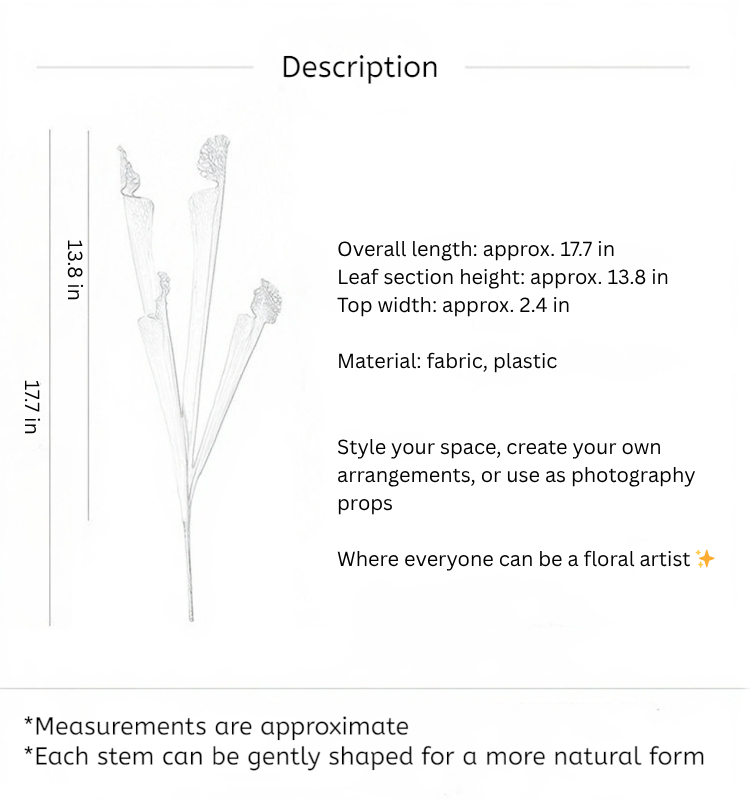 Botanical Pitcher Plant Stem – 17.7"