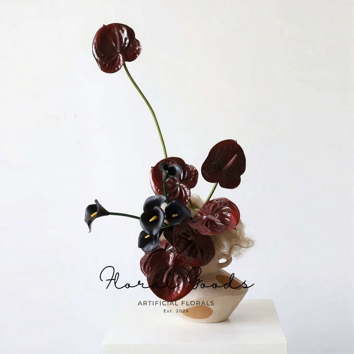 Burgundy Anthurium Stem – 21"
